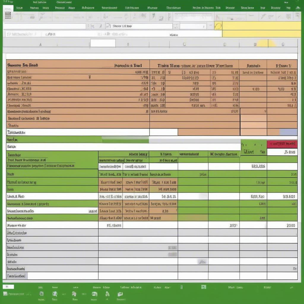 Báo cáo doanh thu Excel cơ bản