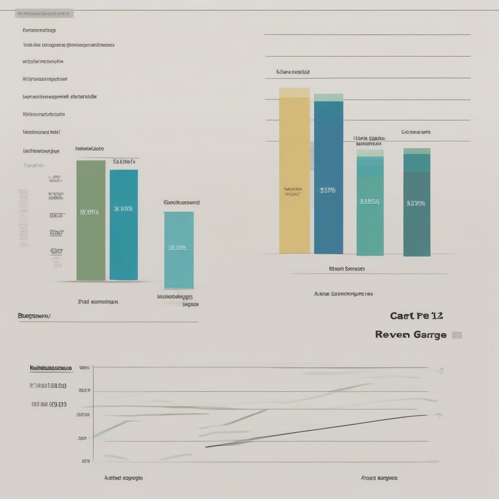 Báo cáo thu hoạch cho gara ô tô: Minh họa biểu đồ doanh thu và chi phí