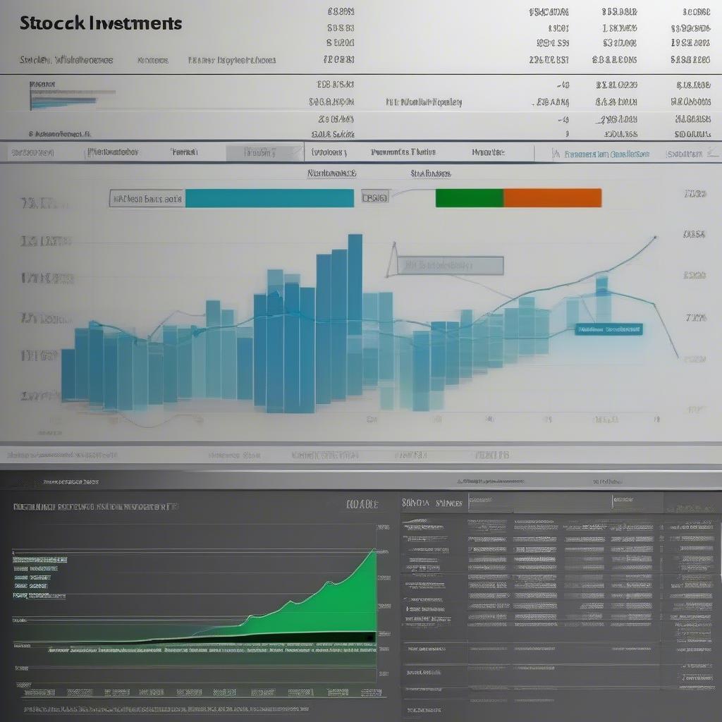 Biểu đồ phân tích hiệu suất đầu tư chứng khoán trong Excel: Hình ảnh minh họa biểu đồ được tạo trong Excel để trực quan hóa hiệu suất đầu tư chứng khoán theo thời gian, giúp nhà đầu tư dễ dàng theo dõi và phân tích xu hướng.