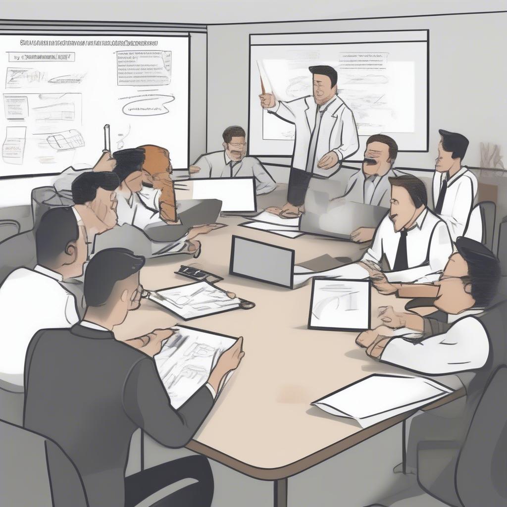 Đào tạo nhân viên Lean Six Sigma Cartoon