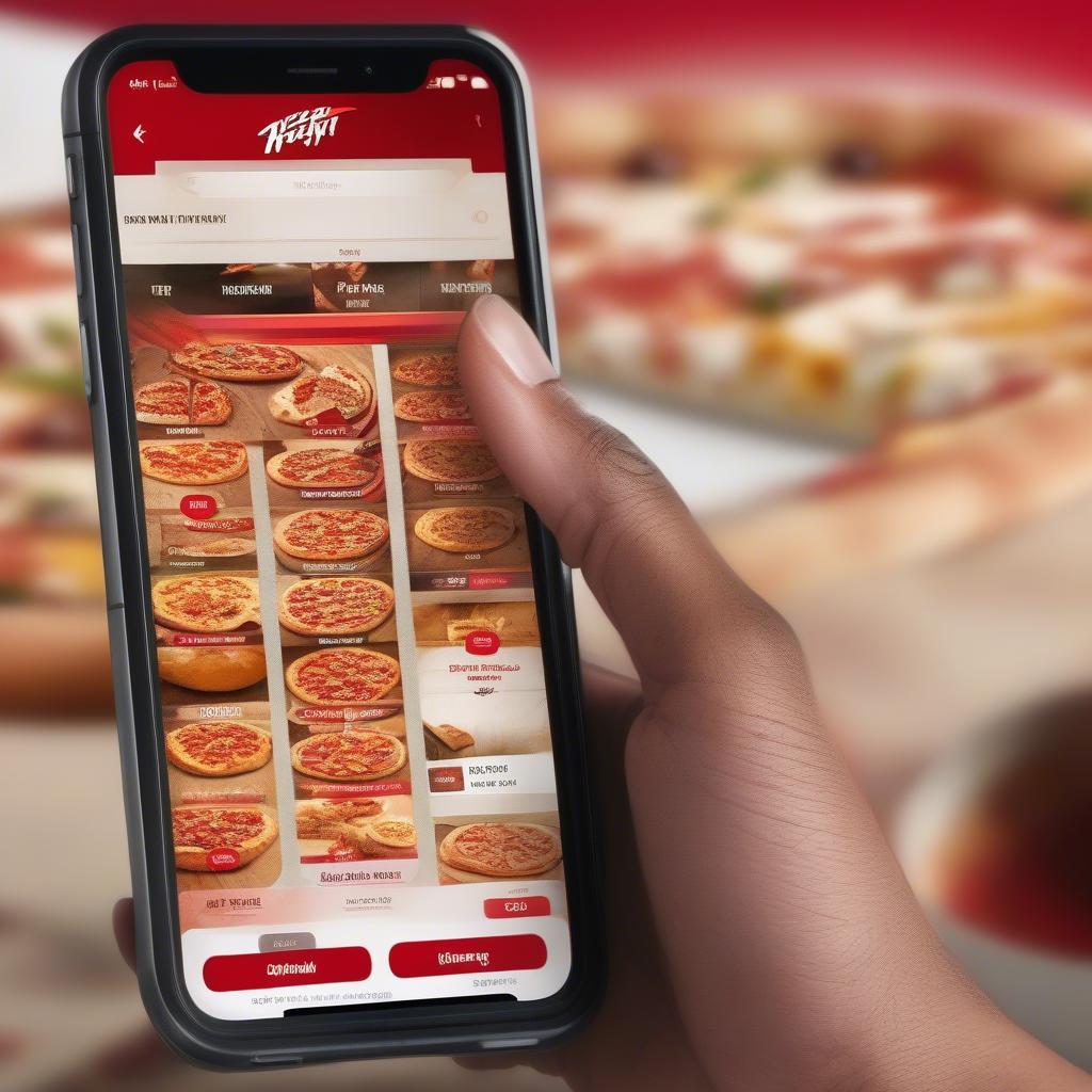 Đặt hàng Pizza Hut trên ứng dụng