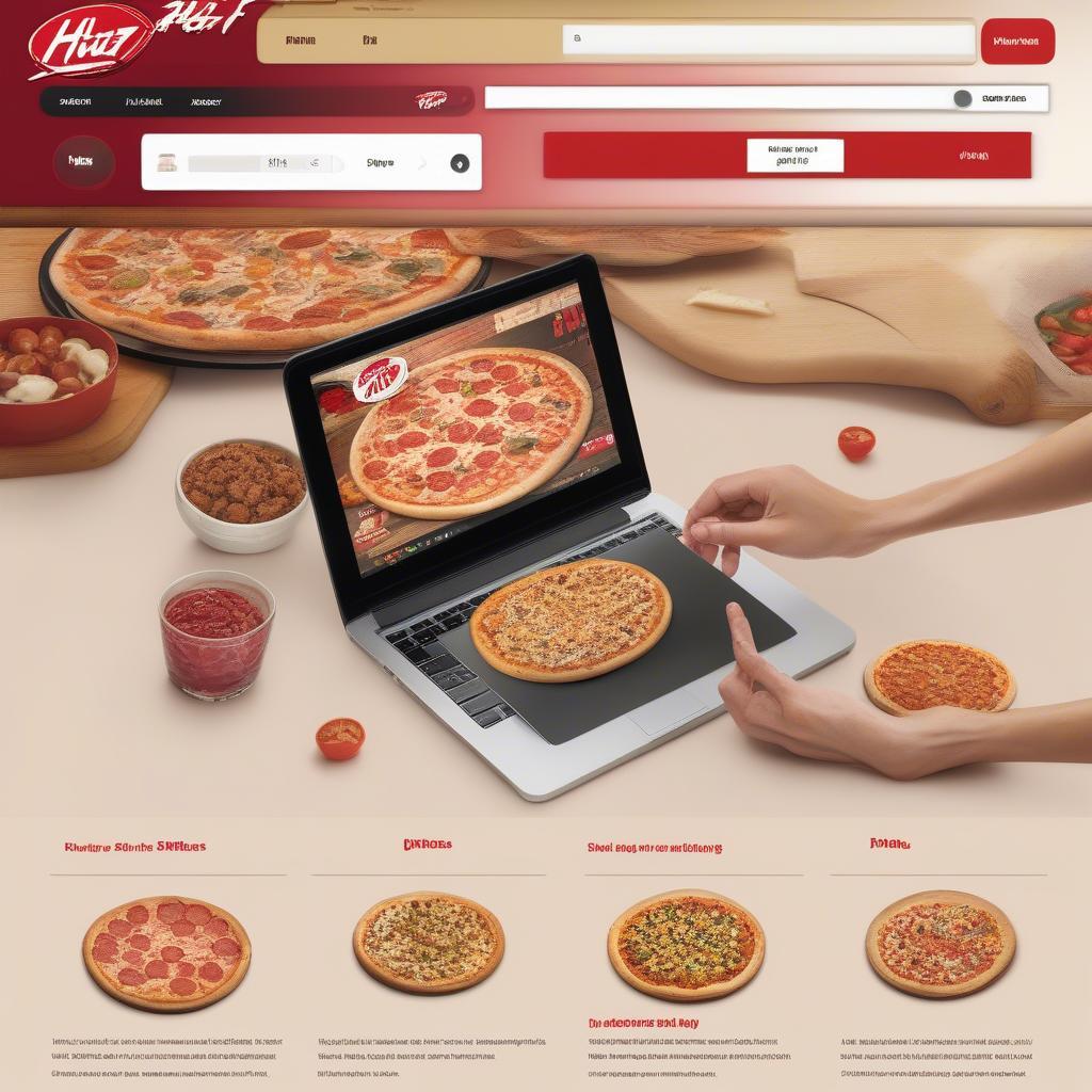 Đặt hàng Pizza Hut trên website