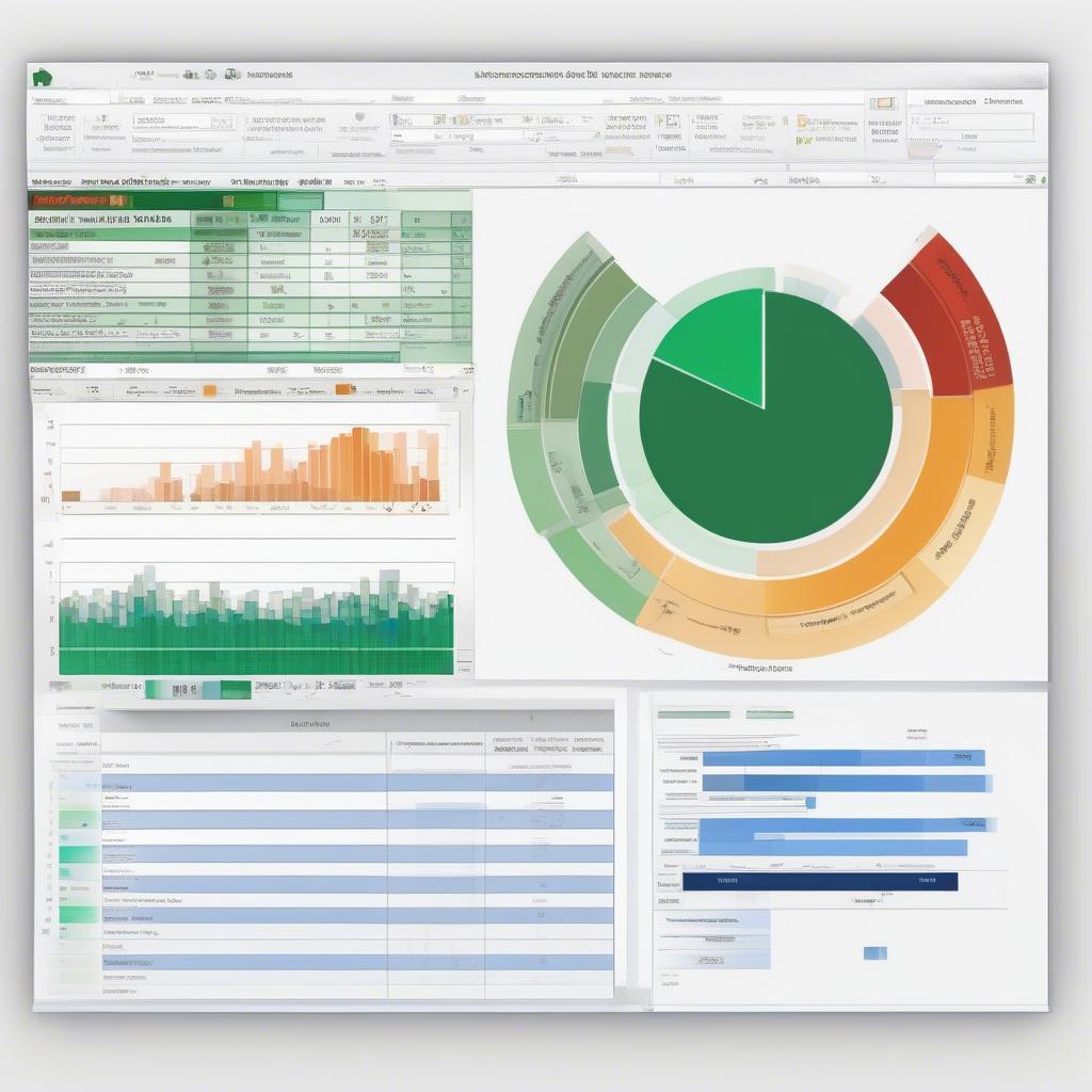 Form báo cáo Excel với biểu đồ, conditional formatting và dropdown list