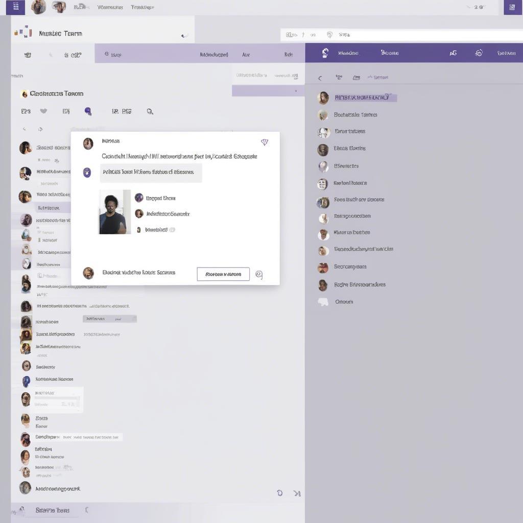 Giao diện Microsoft Teams trên máy tính