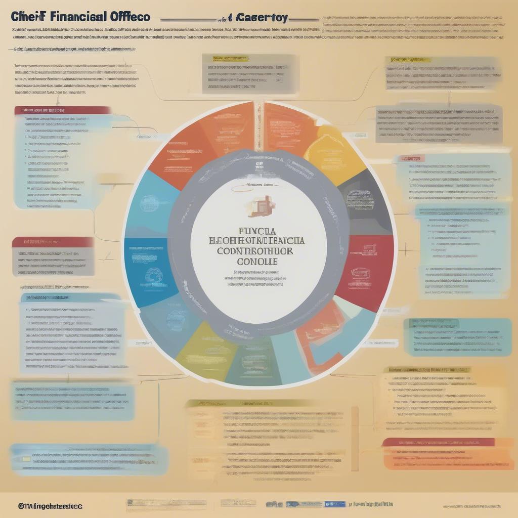 A career path infographic showing the steps to becoming a CFO, starting from education and progressing through various roles and experiences.