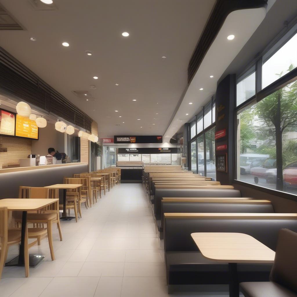 Không gian hiện đại tại McDonald's Lê Văn Lương