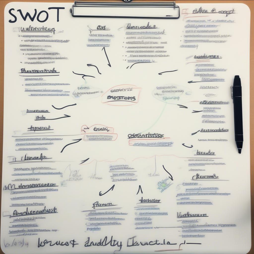 Phân tích SWOT trên bảng trắng