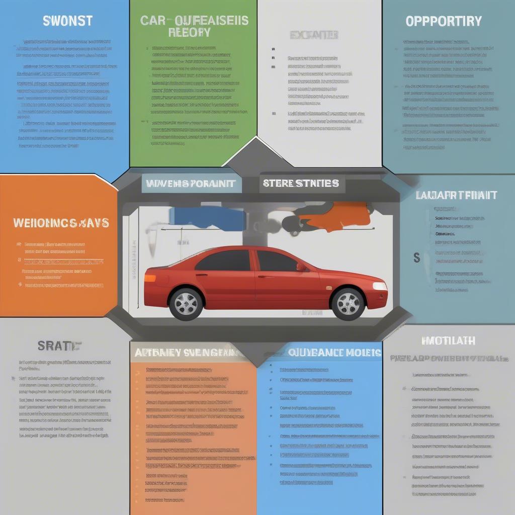 Sơ đồ SWOT trong quản lý xưởng gara