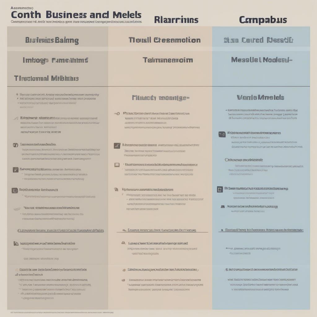 So sánh Model Canvas với các mô hình kinh doanh khác