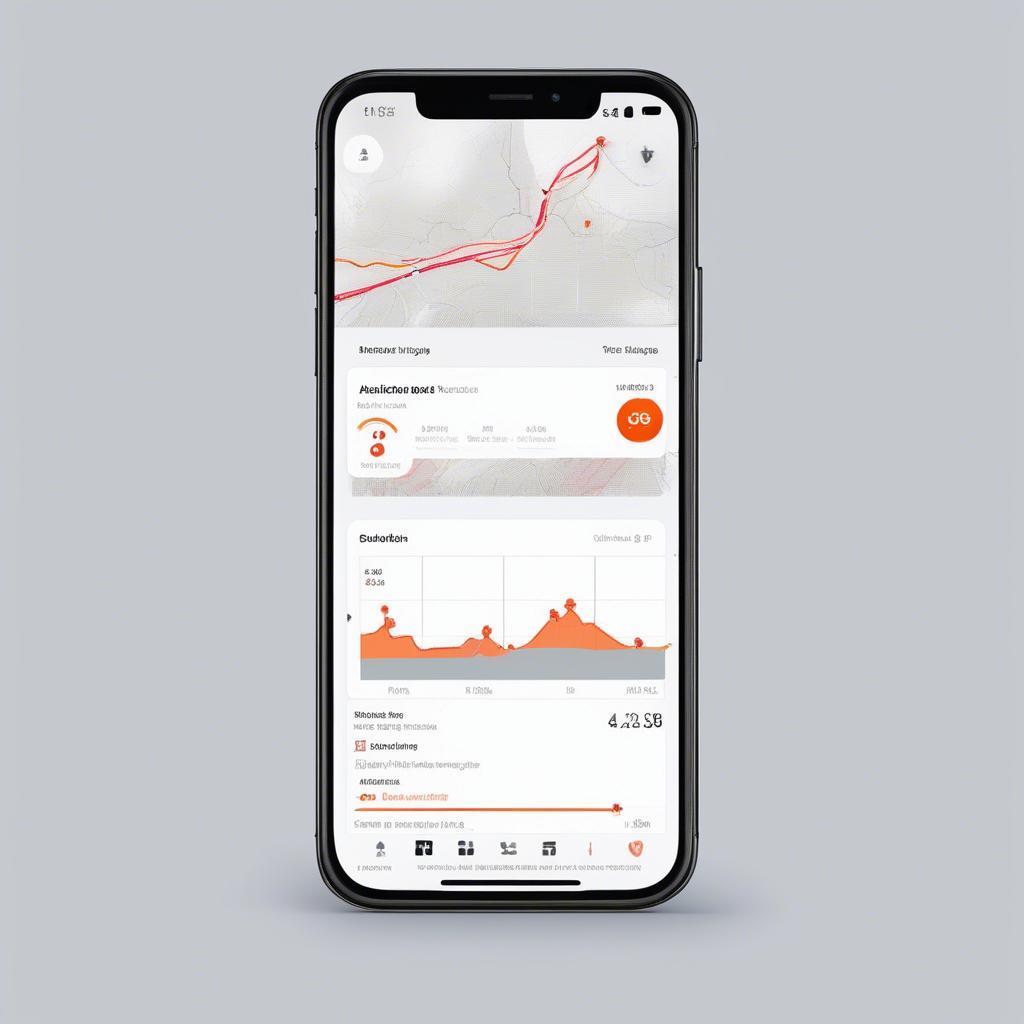 Giao diện Strava trên điện thoại