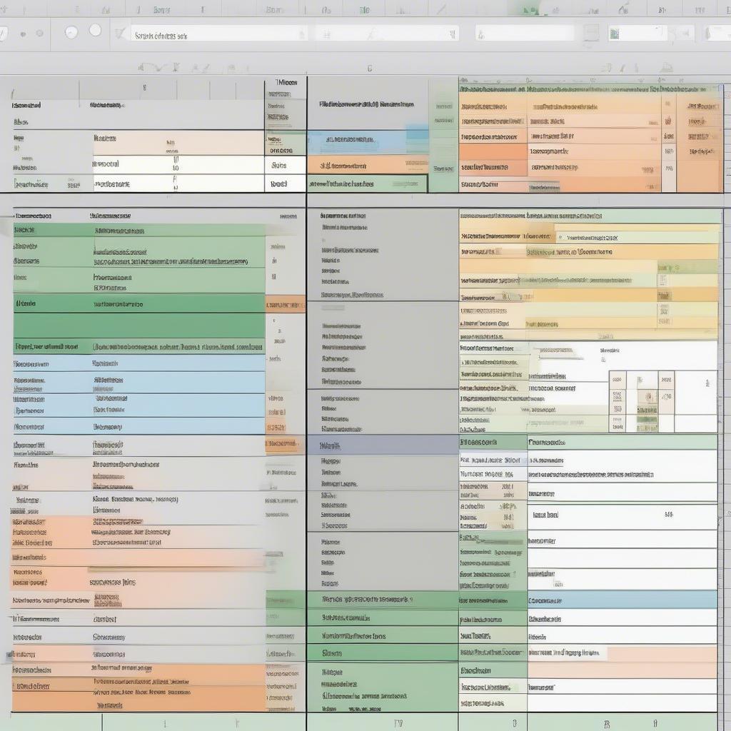 Sử dụng định dạng bảng Excel