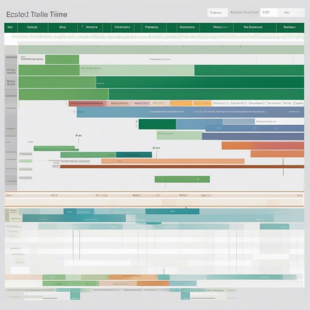 Sử dụng template timeline Excel