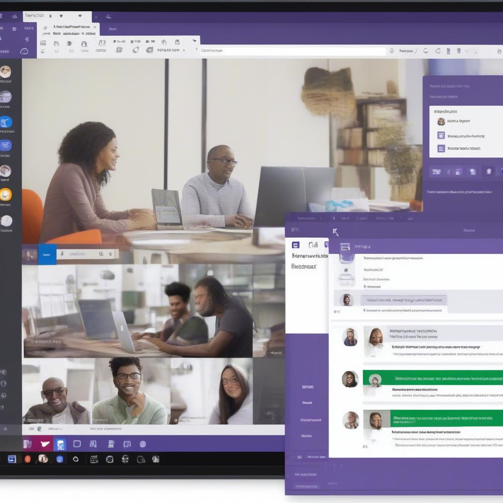 Giao diện ứng dụng Microsoft Teams trên máy tính