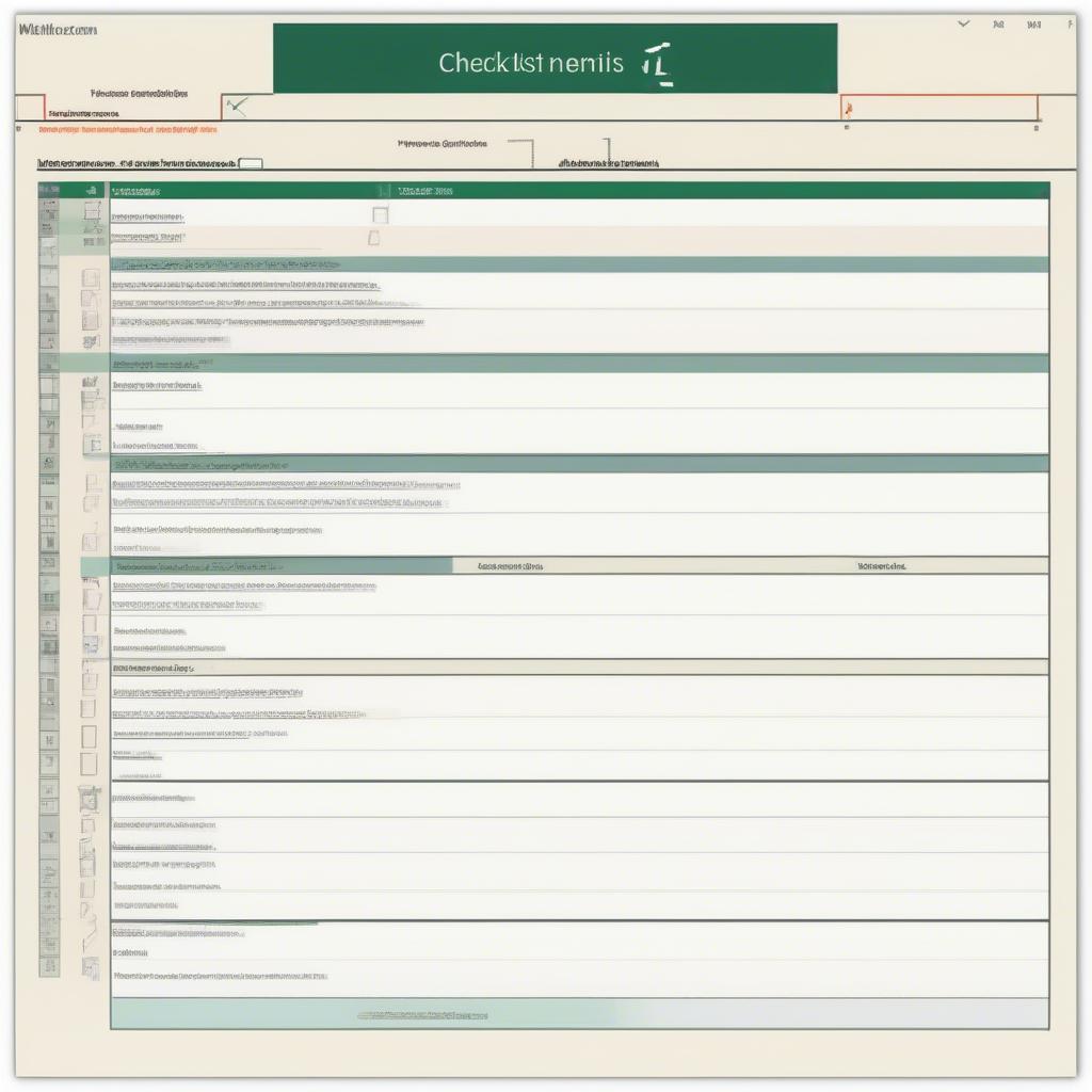 Tạo Checklist Excel Đơn Giản