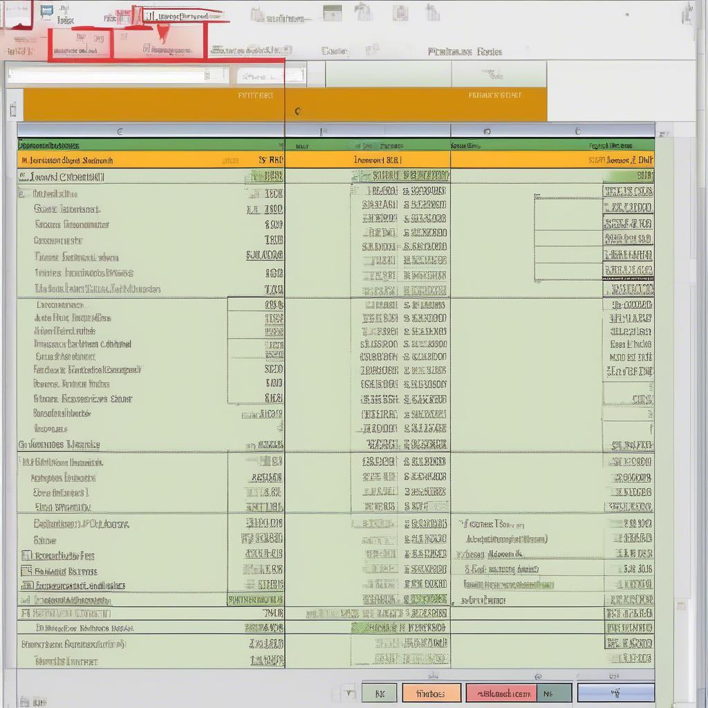 Tạo đề mục đơn giản trong Excel