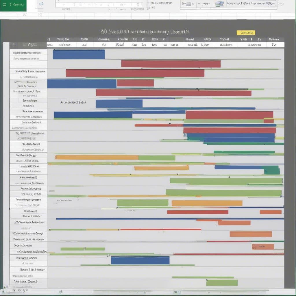 Tạo timeline cơ bản trên Excel