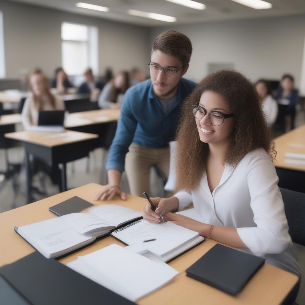 A sales logistics intern participating in training.