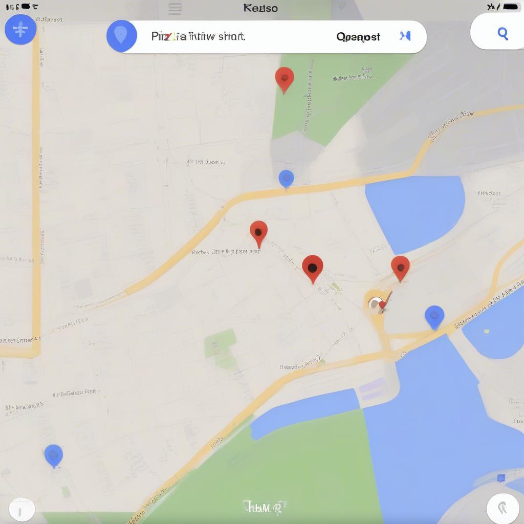 Tìm kiếm cửa hàng Pizza Hut trên Google Maps