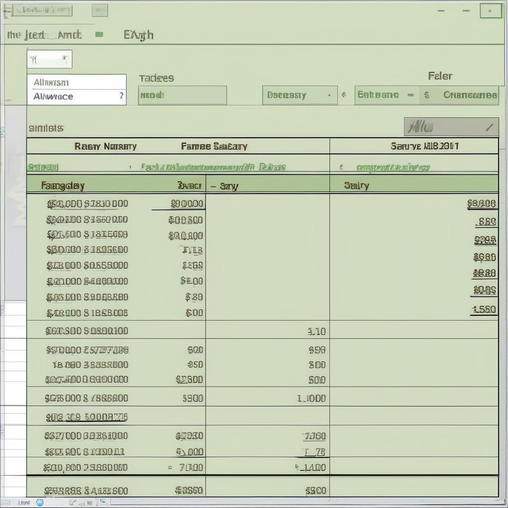 Tính lương excel đơn giản