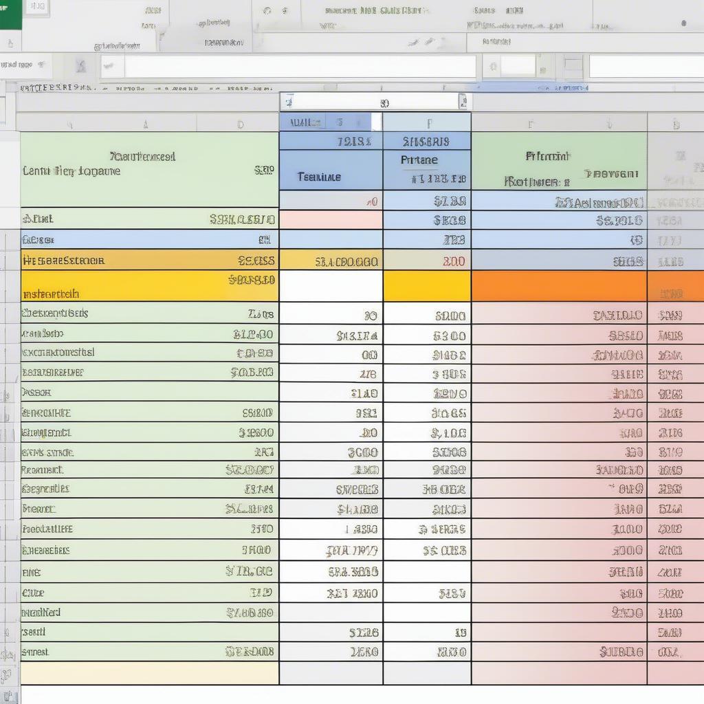 Ví dụ cộng dòng trong Excel