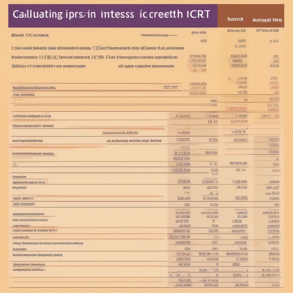 Example of ICR calculation