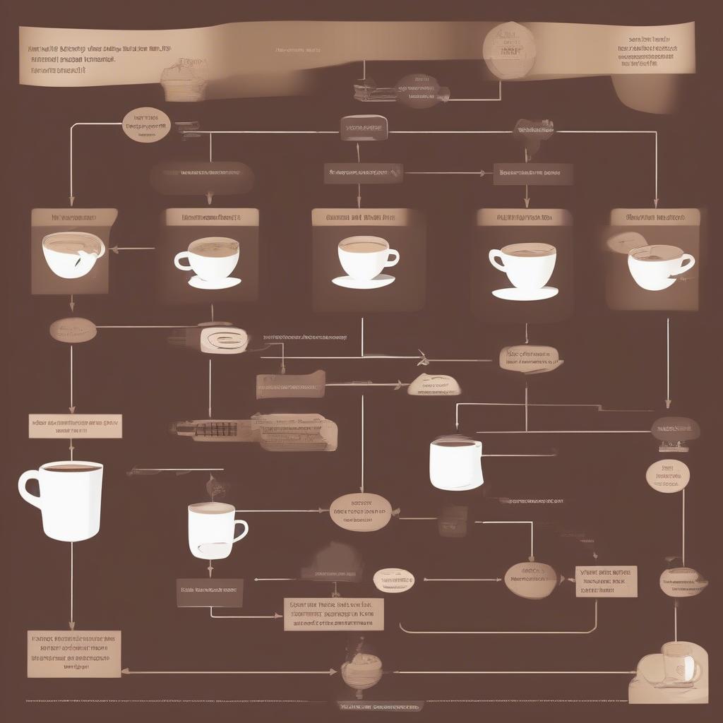 Ví dụ viết flowchart pha cà phê