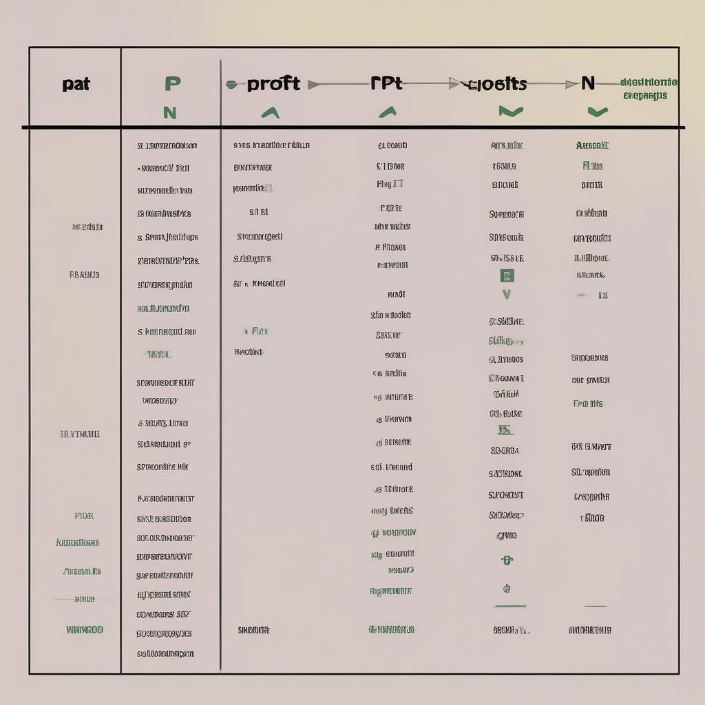 Hình ảnh minh họa các từ viết tắt của lợi nhuận, bao gồm PN, Profit, PBT, PAT.