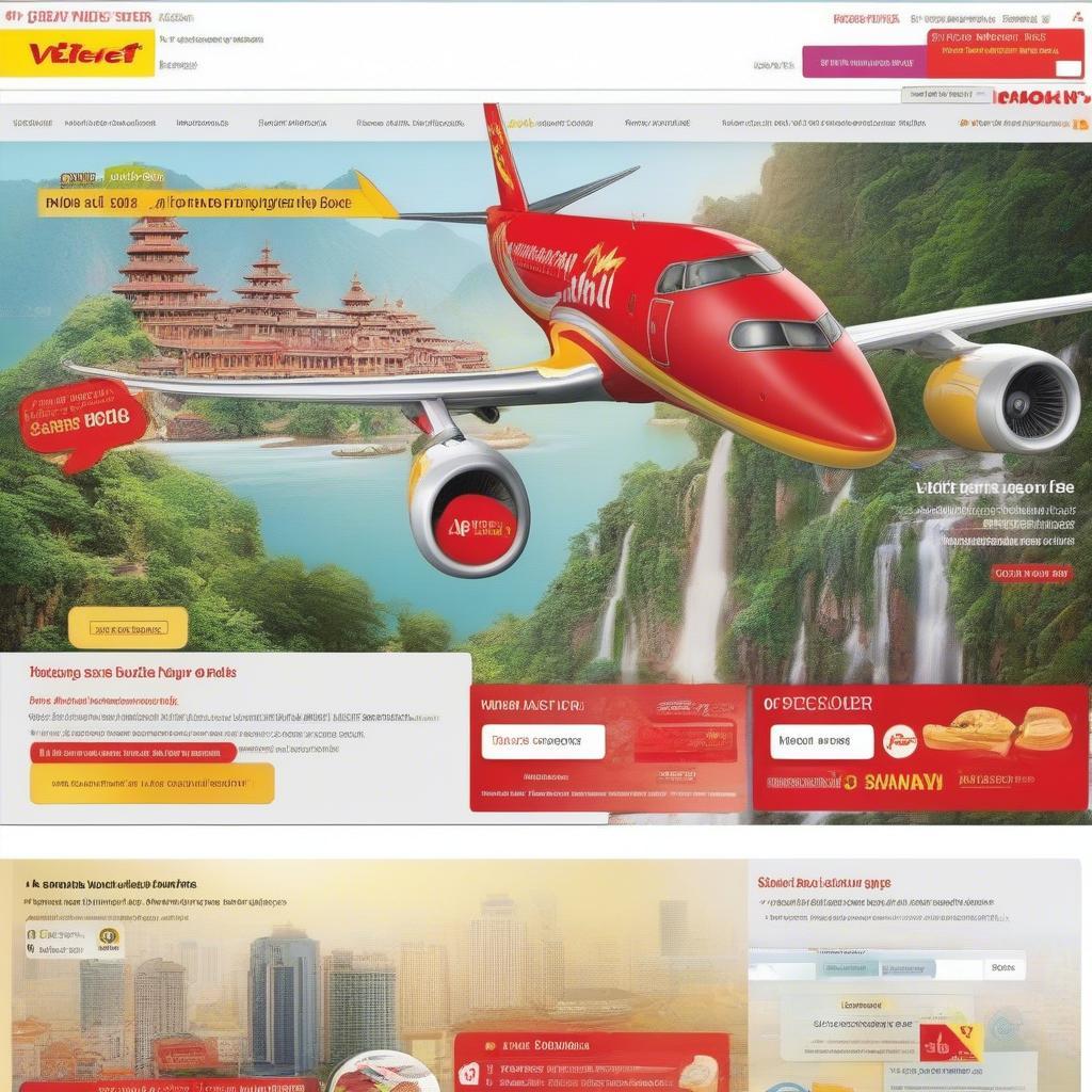 Các chương trình khuyến mãi trên website Vietjet Air